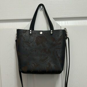 🖤Black Leather Tattoo Flash Mini Tote